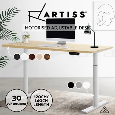 Artiss Electric Standing Desk Motorised Sit Stand Desks Office Computer Table • $379.95