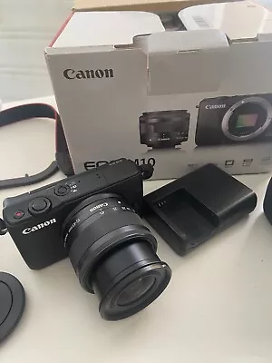 Canon EOS M10 Camera Mirrorless 18.0MP With 15-45mm EFM STM Excellent Condition. • £220