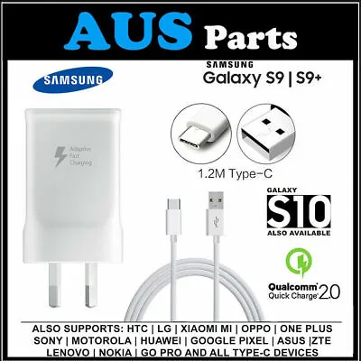 SAMSUNG Fast Charger AC Wall Adapter USB C Type-C Cable For S8/S9/S10/S20 Fe/S21 • $10.95