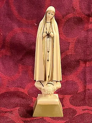 VINTAGE  OUR LADY OF FATIMA TABLE FIGURINE STATUE 5.5” Portugal No Hands -- 6452 • $12