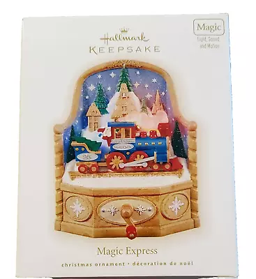 2009 Hallmark Magic Christmas Ornament Magic Express Train Light Motion Sound • $24.99