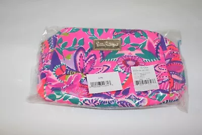 Lilly Pulitzer Cosmetic Makeup Bag Pouch She’s Too Fly Pink Floral #011313 NWT • $39.77