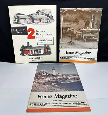 Mid Century 1950s Home Design Magazine Catalog Floor Plans Suburban Advertising • $24.99