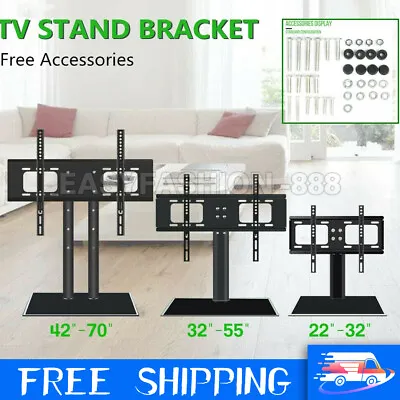 Table Top Pedestal TV Bracket Stand For 26  32 37 40 42 47 50 55 70'' LCD LED UK • £16.99