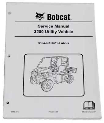 Bobcat 3200 Utility Vehicle Service Manual Shop Repair Book Part #6989598 • $49.57