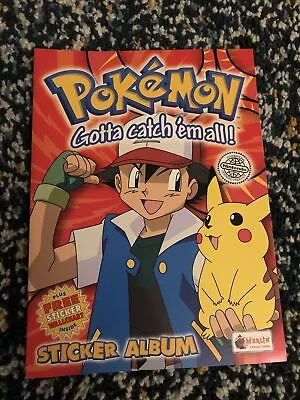 NEW 1999 Merlin Topps Pokemon Series 1 Sticker Album Empty + Poster Inside • $29.99