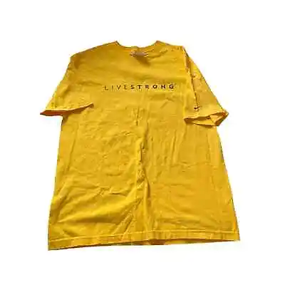 Nike Live Strong T-Shirt Dri-Fit Mens XL Yellow Short Sleeve Swoosh Logo Crew • $19.99