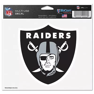 NFL Oakland Raiders Wincraft 8 X 8  Perfect Cut Peel-Off Decal NEW! • $15.99