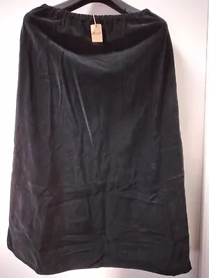 NWT Vintage CP Shades Black Velvet MIDI Skirt Large L Elastic Waist NEW EUC Rare • $19.99