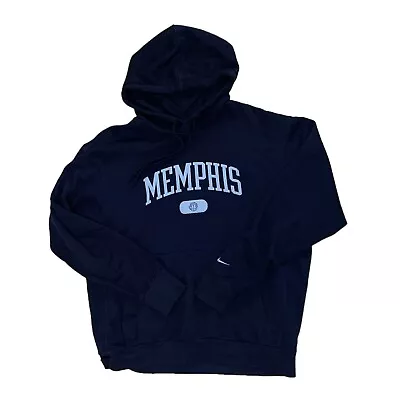 Used Nike Memphis Grizzlies Hoodie Sweatshirt Navy Size Large • $49.99