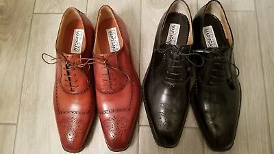 Romano Martegani Mens Pisa Brogue Leather Shoes 12M • $195