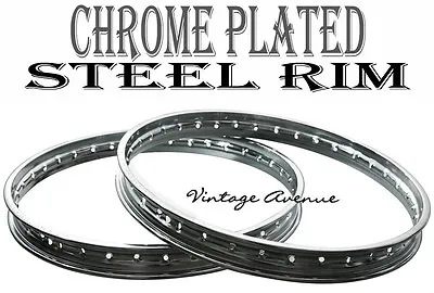 Honda Xr75 1973-1978 Front + Rear Chrome Steel Wheel Rim 2pcs • $110.40