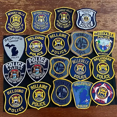 Vintage Obsolete State Of Michigan Police Patches Mixed  Lot Of 19 Item 230 • $10.50