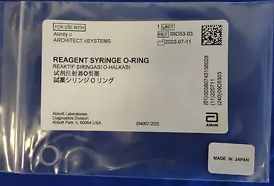 Architect Reagent Syringe O-ring (1 Pack) 09D53-03 (neworiginal) • $9.95