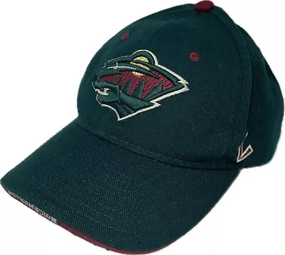 Zephyr MINNESOTA WILD Dark Green Fitted Cap / Hat Men's Size Strap Back ADJ NHL • $11.95