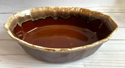 Vtg McCoy 7071 Brown Drip Glaze Oval Baking Casserole Dish 10 X 7 NO Chip Crack • $14.99