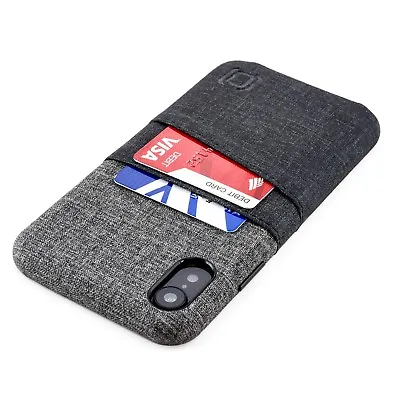 Dockem Luxe M2 IPhone XR Wallet Case; Canvas Style; 2 Card Slot Int Metal Plate • £15.19