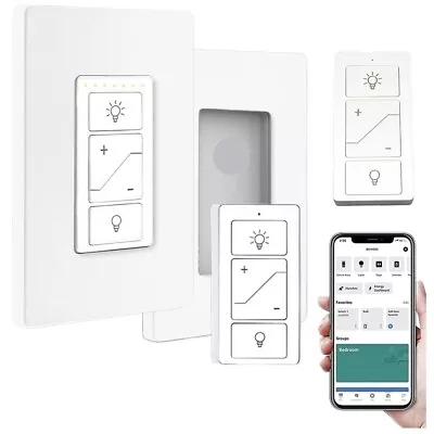 Smart Dimmer Switch With Remote Wireless 3-Way/4-Way Remote Work With Alexa • $24.97