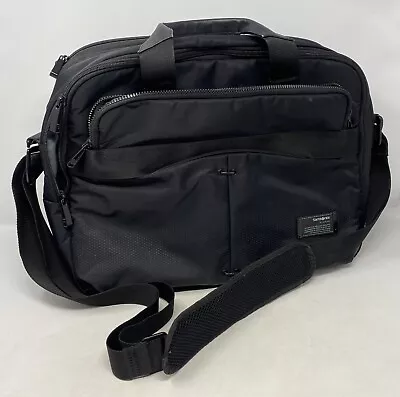 Black Laptop Travel Bag Samsonite Bailhandle 13-16”Compartment Hand Luggage (L6) • £34.99