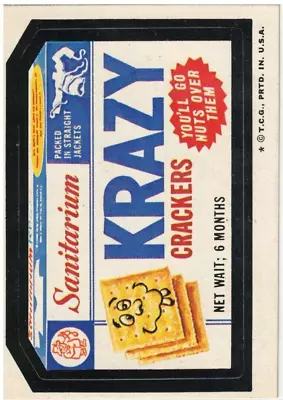 1973 Topps Original  Wacky Packages 5th Krazy Crackers (glossy) • $3.25