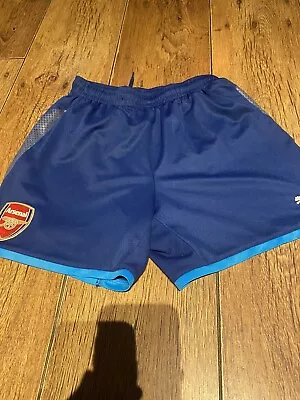 Arsenal 2017/18 Away Kids Shorts Boys Girls Puma Blue Official • £3
