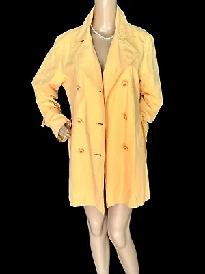 MAX MARA Vintage Short Trench Coat Spy Agent Jacket M Belt Apricot • $69.99