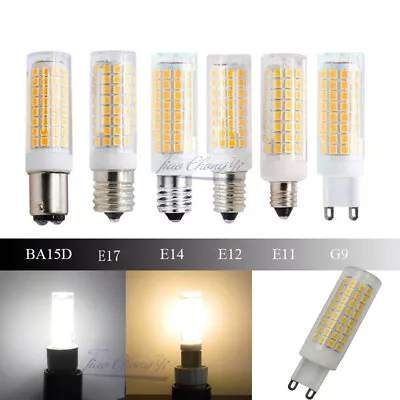 10W LED Bulb G9 E11 E12 E14 E17 BA15D 110V 102LED 2835 Ceramic Light Dimmable • $4.51
