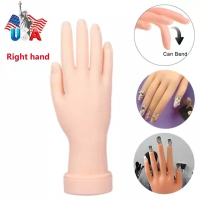 Nail Art Training Hand Flexible Movable Fake Hand Manicure Practice Tool USA NEW • $7.99