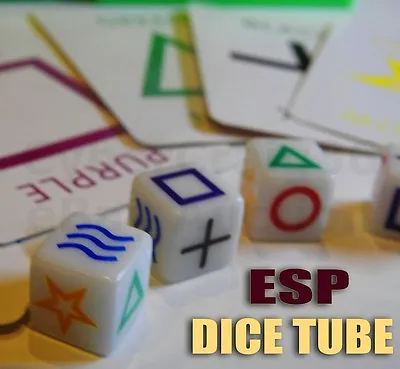 Esp Dice Tube + Marked E.s.p Cards Mind Reading Die Box New Mental Magic Trick  • £6.95