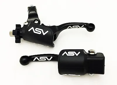 ASV F3 Front Brake Clutch Perch Levers Dust Covers Shorty Black DRZ 125L 250 • $159.95