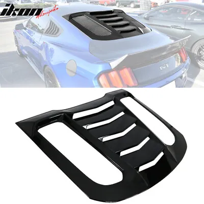 Fits 15-23 Ford Mustang IKON V2 Style Rear Window Louver Sun Shade Gloss Black • $149.99