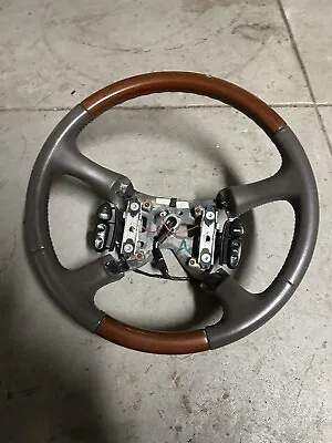 Cadillac Escalade Steering Wheel Grey With Wood Trim For 1999-2002 Trucks • $125