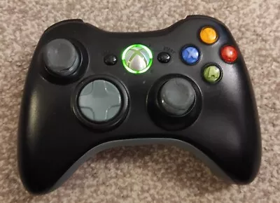 Genuine Official Microsoft Black & Grey Xbox 360 Wireless Controller • £15.49