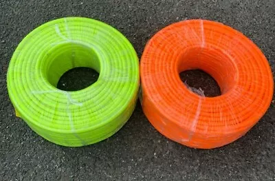 8mm ID X 100mtr Coil Set Hi-Vis Yellow And Orange Water Fed Pole Hose WFP • £156