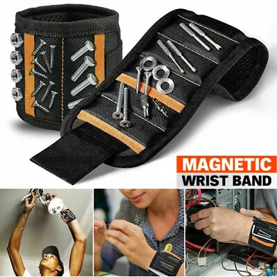 Magnetic Wristband Portable Tool Magnet Electrician Wrist Tool Belt Screws • $6.99