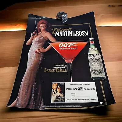 JAMES BOND 007 MARTINI ROSSI PROMO LICENCE TO KILL POSTER 19x26.5  • £163.83