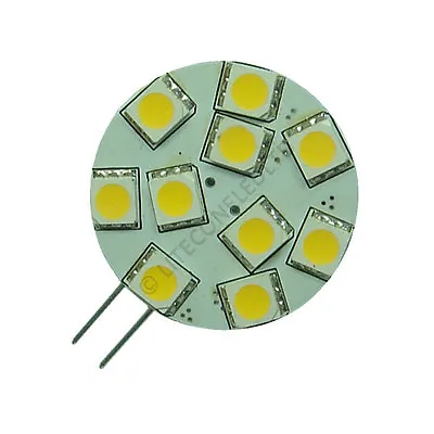 G4 10SMD 12v 24v (10-30v) DC 2W Side Pin Warm White LED Bulb Caravan Boat 0833 • £14.76