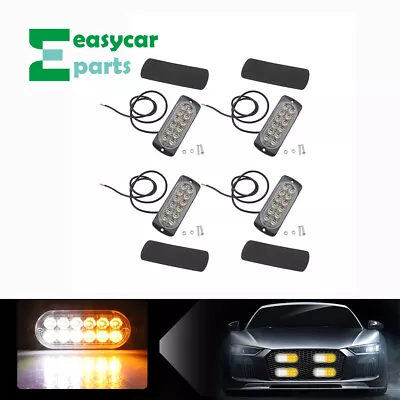 4x 12 LED Emergency Flashing Explosion Warning Signal Light For Motorcycle Van • $15.36