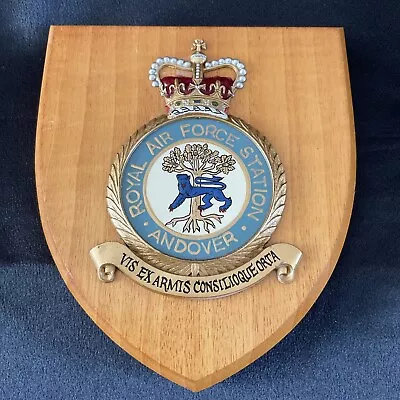 Rare/Vintage Royal Air Force RAF ANDOVER Mess Wall Plaque/Shield-Hand-painted • £49.99
