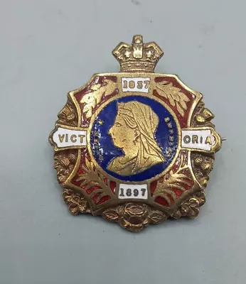 Antique Queen Victoria 1837 - 1897 Jubilee Commemorative Pin Brooch • £5.99