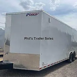 2023 Pace American 24' + V NOSE ENCLOSED TRAILER 12 K TORSION AXLE RA 24.00 • $12999