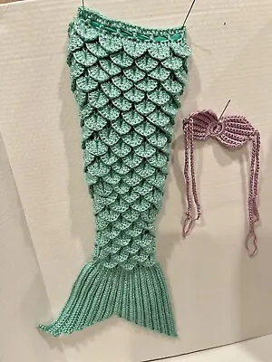 My Twinn 23” Sized Handmade Crochet Mermaid Costume Clothes / Outfit - No Doll- • $40