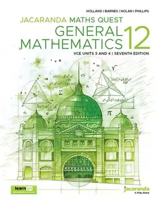 Jacaranda Maths Quest 12 General Mathematics VCE Units 3 And 4 7e LearnON And Pr • $91.19