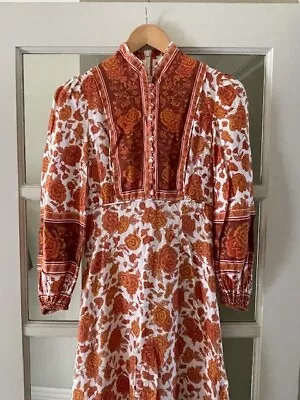 Zimmermann Amari Floral Print Linen Maxi Dress Sie 0  Aud 8 Us 4 • $299.99