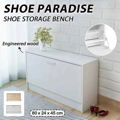 $93.99 • Buy  Shoe Cabinet Bench Shoes Storage Rack Organiser Shelf Cabinet Oak/White VidaXL