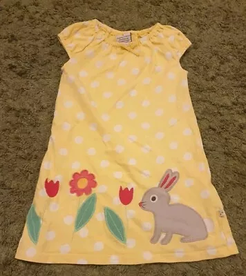 Frugi Rabbit Spooted Yellow Dress Age 12-18 Months • £2.50