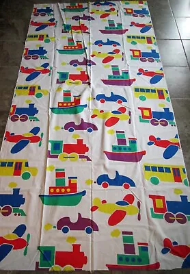 Princess Fabrics #180 Kids Transportation Boat Car Plane Train Bus 45  X 2.5 Yds • $18.99