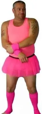 Mens Stag Do Neon Pink Tutu Kit Stag Night Fancy Dress [2 Sizes] • £16.95