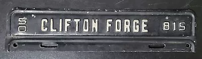 Vtg 1950 Clifton Forge Virginia License Plate Town Tax Tag Topper Auto Car • $74.99