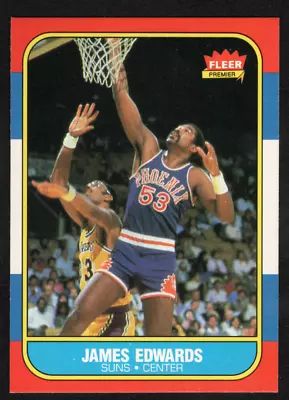 1986-87 Fleer Basketball Premier Set Card # 29 James Edwards Suns EX-EXMT • $10